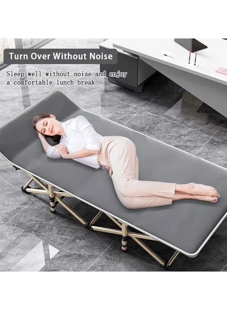 SMART HOME Folding bed 190x71x36 cm with iron base and high quality Oxford cloth, equipped with a non-slip plastic base to ensure extra stability and perfect comfort at all times - Image 4